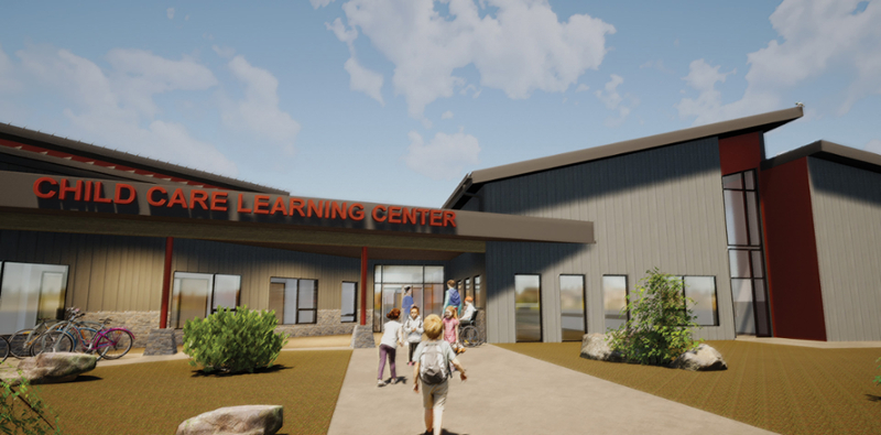 Klamath Community College Childcare Learning Center will accommodate up to 140 children in a daycare and learning environment.